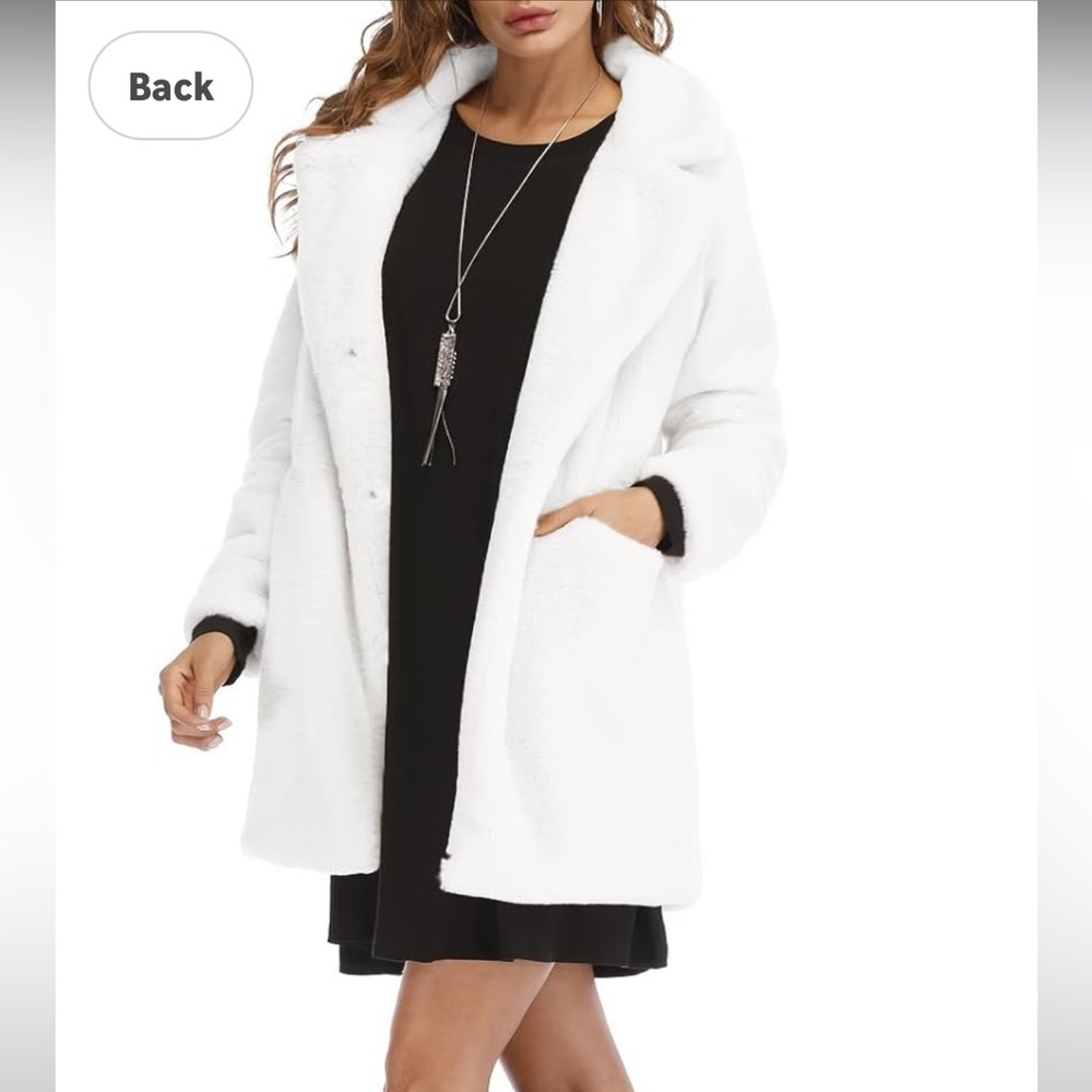 TOPONSKY Womens Winter Warm Lapel Faux Fur With Inner Lining & Buttons Coats